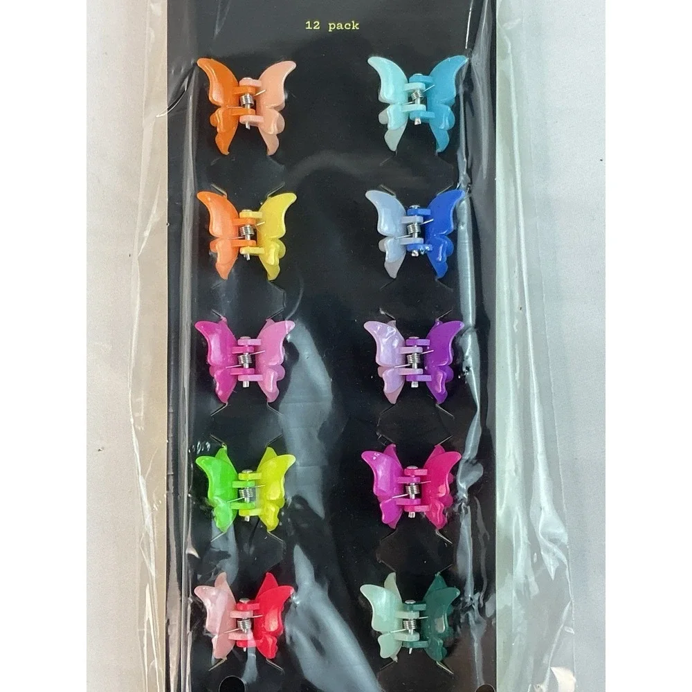 Art Class Six‎ Pack Hair Clips Multicolor Butterflies